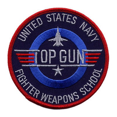 Patchs Brodés US Navy Top Gun - Aviation Navale, à Repasser, Premium